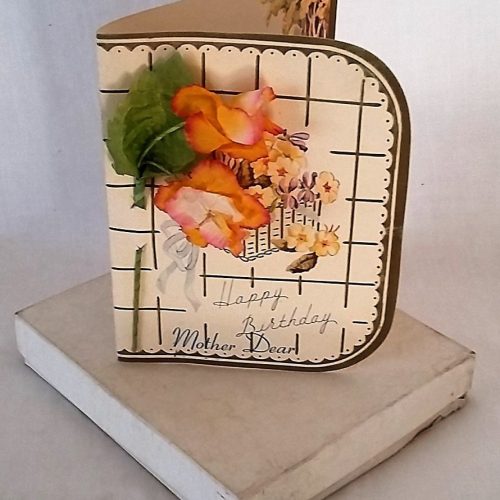 Mother Birthday Card Greeting Flowers Boxed Unused Vintage - Image 1