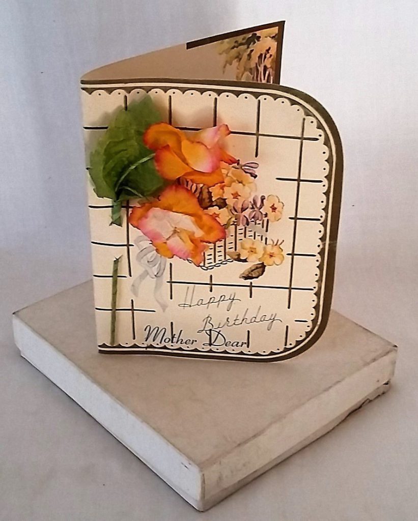 Mother Birthday Card Greeting Flowers Boxed Unused Vintage