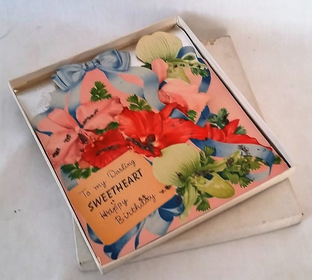 Sweetheart Birthday Card Boxed Pop Up Greeting Card Unused Vintage