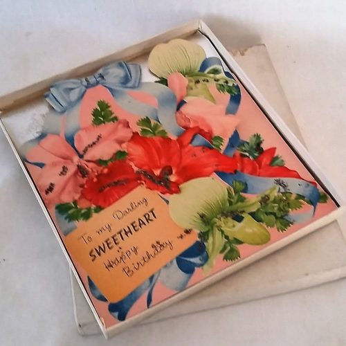 Sweetheart Birthday Card Boxed Pop Up Greeting Card Unused Vintage - Image 3