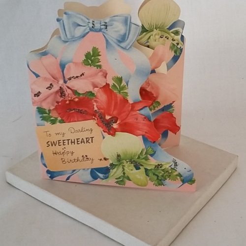 Sweetheart Birthday Card Boxed Pop Up Greeting Card Unused Vintage - Image 1