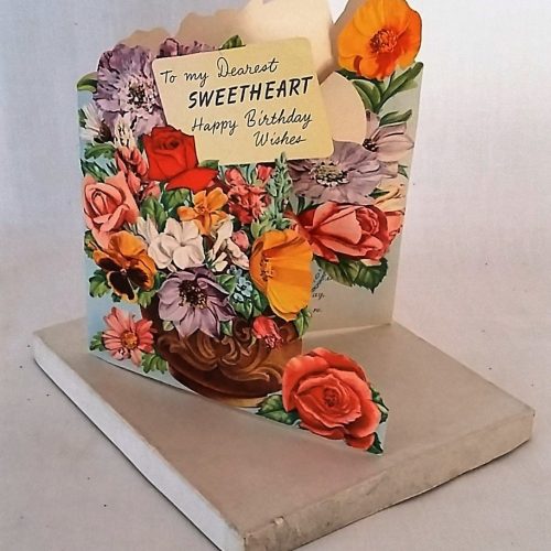 Sweetheart Birthday Card Boxed Pop Up Unused Vintage - Image 1