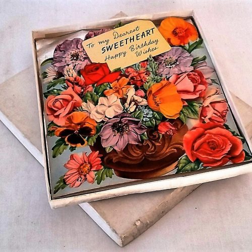 Sweetheart Birthday Card Boxed Pop Up Unused Vintage - Image 3