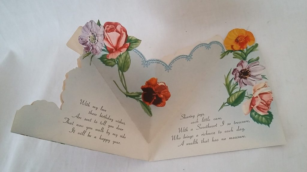 Sweetheart Birthday Card Boxed Pop Up Unused Vintage