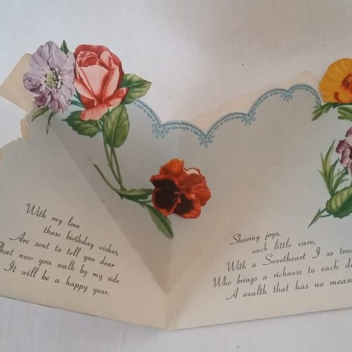 Sweetheart Birthday Card Boxed Pop Up Unused Vintage - Image 2