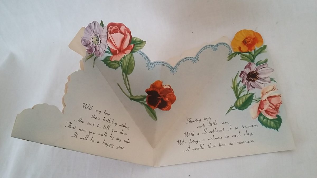 Sweetheart Birthday Card Boxed Pop Up Unused Vintage - Image 2