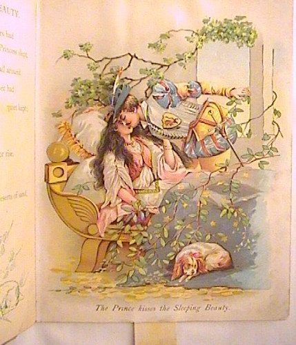 Father Tucks Fairy Tales Book Rare Pull The Tab Mechanical Chromo Antique - Image 2