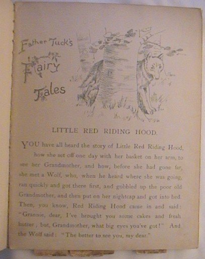 Father Tucks Fairy Tales Book Rare Pull The Tab Mechanical Chromo Antique