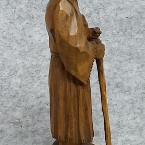 Wooden Carved Figure Signed Russian Folk Art Traditional Dress Vintage - Image 3