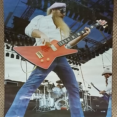 Pop Art Poster ZZ TOP Rolled Anabas Pin-Up AA136 1984 Original Vintage - Image 1