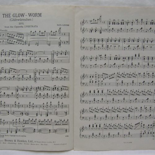 GLOW WORM Sheet Music Lysistrata Paul Lincke Boosey Hawkes Vintage - Image 2
