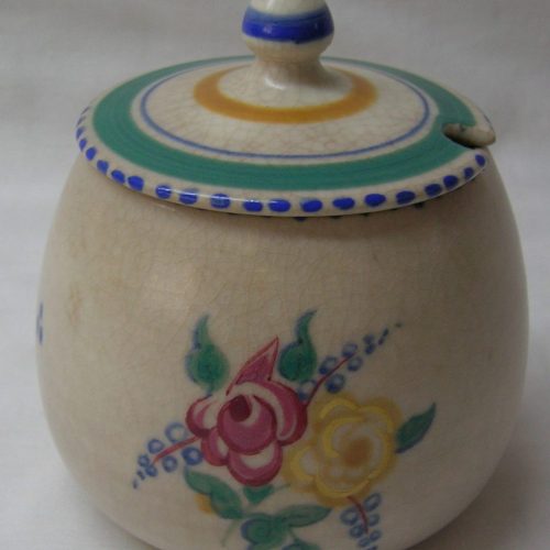 POOLE Pottery Hand Decorated Lidded Preserve Jam Marmalade Pot BF 288 1930's - Image 1