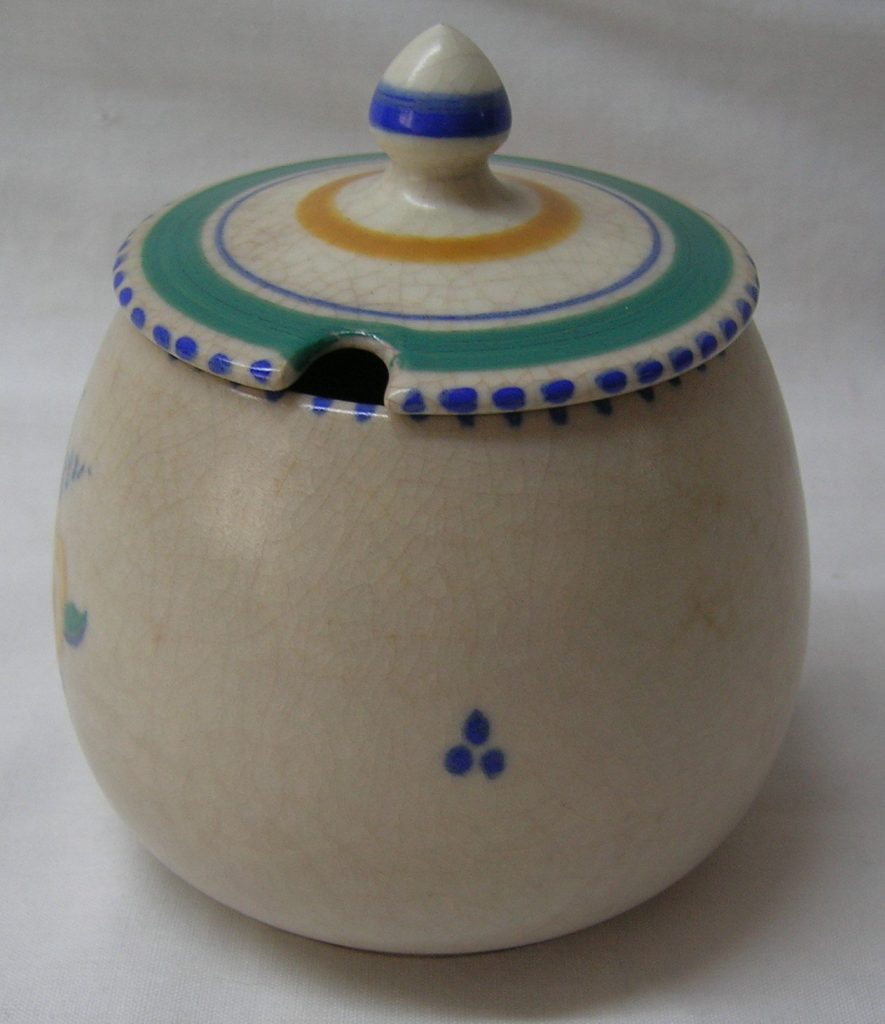 POOLE Pottery Hand Decorated Lidded Preserve Jam Marmalade Pot BF 288 1930's