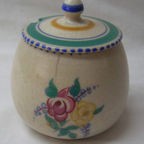 POOLE Pottery Hand Decorated Lidded Preserve Jam Marmalade Pot BF 288 1930's - Image 6