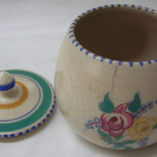 POOLE Pottery Hand Decorated Lidded Preserve Jam Marmalade Pot BF 288 1930's - Image 5
