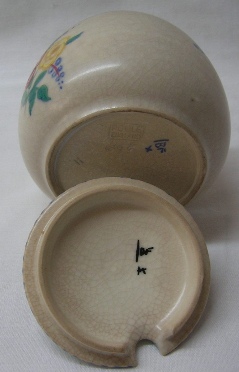 POOLE Pottery Hand Decorated Lidded Preserve Jam Marmalade Pot BF 288 1930's - Image 3