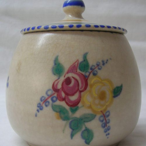 POOLE Pottery Hand Decorated Lidded Preserve Jam Marmalade Pot BF 288 1930's - Image 2