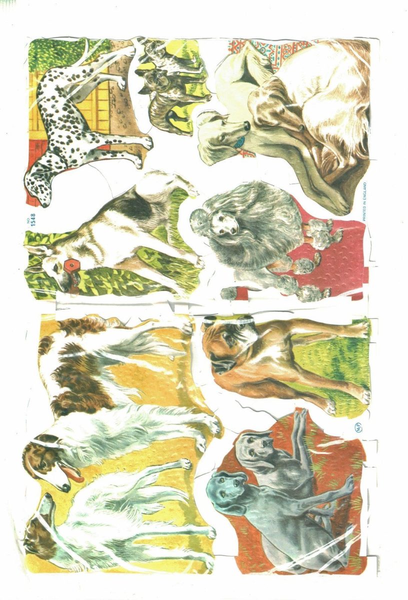 Unopened Packet Mamelok Press MLP Paper Picture Scraps Dog/1548 Cat/1540 1950-60 - Image 1