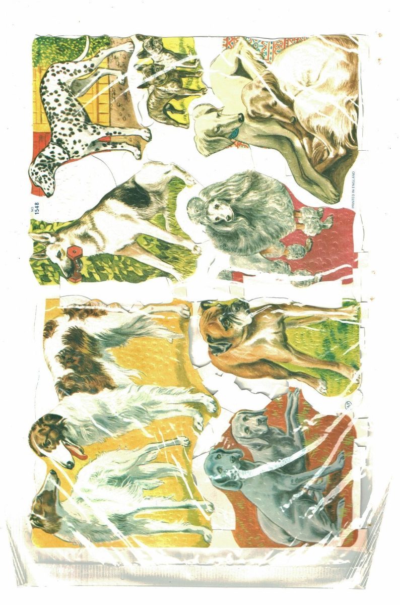 Unopened Packet Mamelok Press MLP Dog/1548 Cat/1540 Picture Scraps Vintage Gift - Image 1