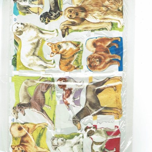 Packet Original Mamelok Press Paper Scraps Dog/1549 Cat/1510 1950s Vintage Gift - Image 1