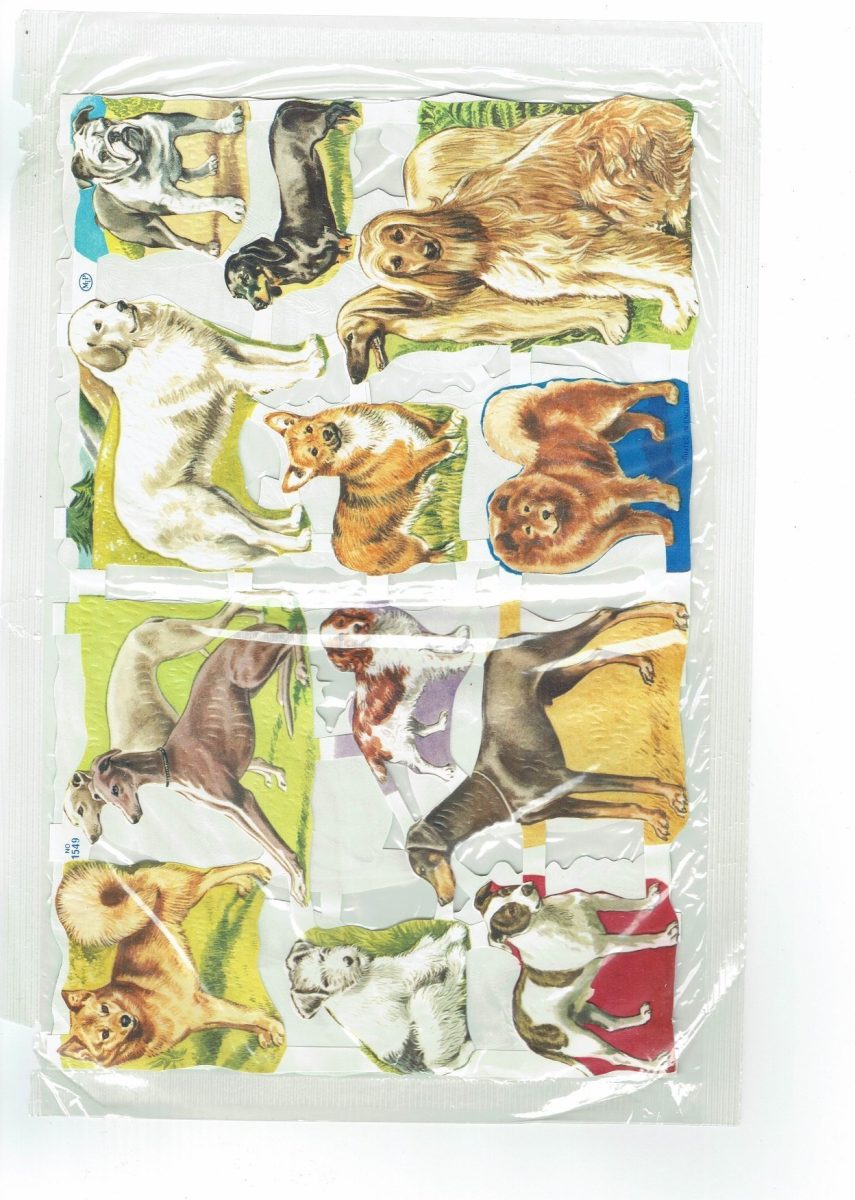 Packet Original Mamelok Press Paper Scraps Dog/1549 Cat/1510 1950s Vintage Gift - Image 1