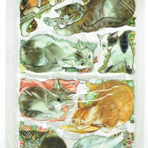 Packet Original Mamelok Press Paper Scraps Dog/1549 Cat/1510 1950s Vintage Gift - Image 2