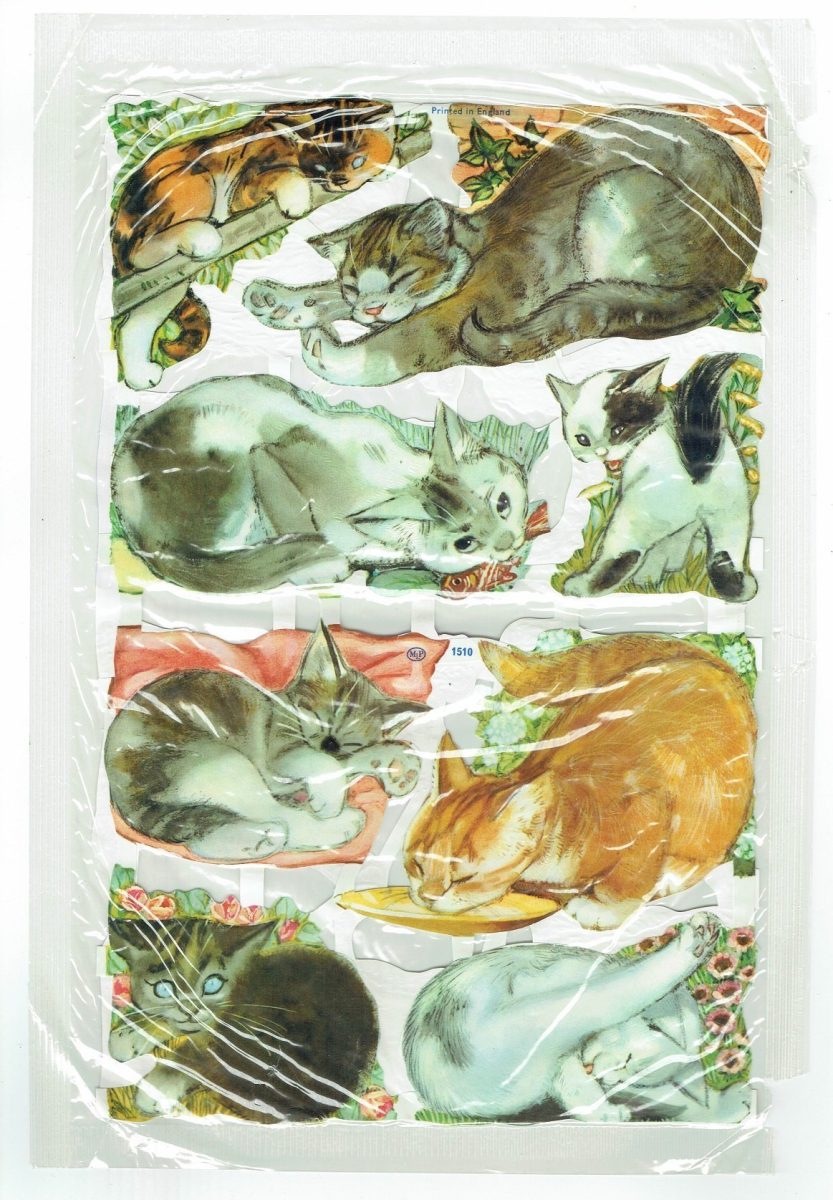 Packet Original Mamelok Press Paper Scraps Dog/1549 Cat/1510 1950s Vintage Gift - Image 2