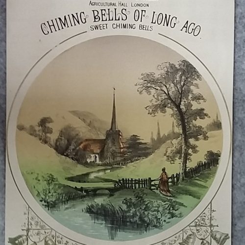 Chromolithographic Art Front Page Chiming Bells of Long Ago Sheet Music Antique - Image 1