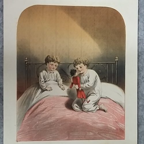 Chromolithographic Art Front Page GOOD NIGHT DOLLY Sheet Music Antique - Image 1