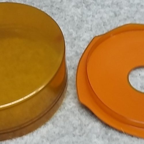 Hair Receiver Box Pink Satin & Faux Amber Celluloid Art Nouveau Antique - Image 3