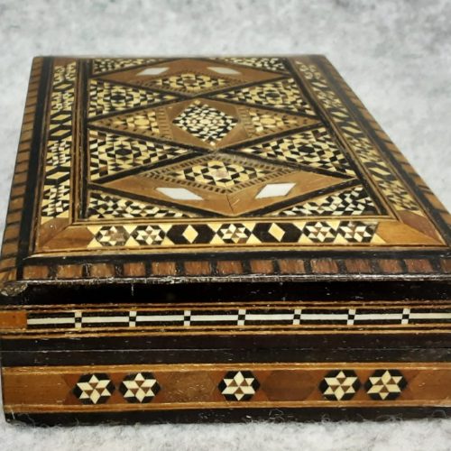 Sorrento Ware Italian Micro Mosaic Wooden Cigarette Box Vintage - Image 7