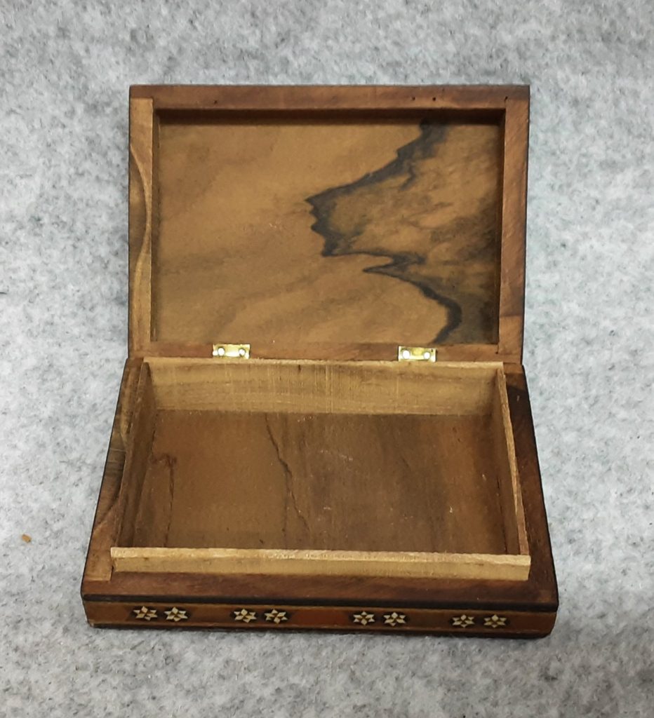 Sorrento Ware Italian Micro Mosaic Wooden Cigarette Box Vintage