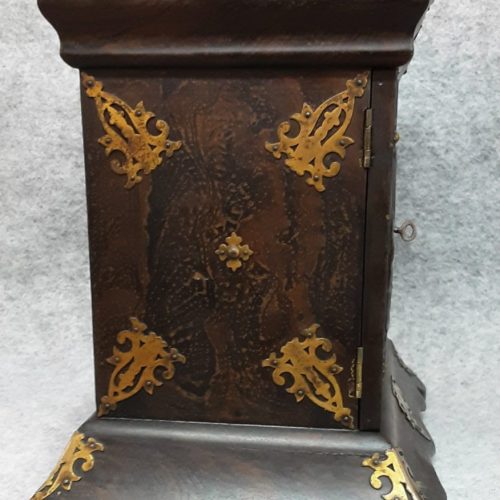 Table Cabinet Jewellery Sewing Vanity Box Papier Mache Brass 1850 Antique - Image 10