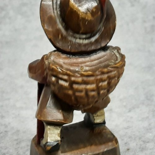 Anri Wood Carving Hand Painted Treen Tyrolean Spa Boy Singing Hiking - Image 8