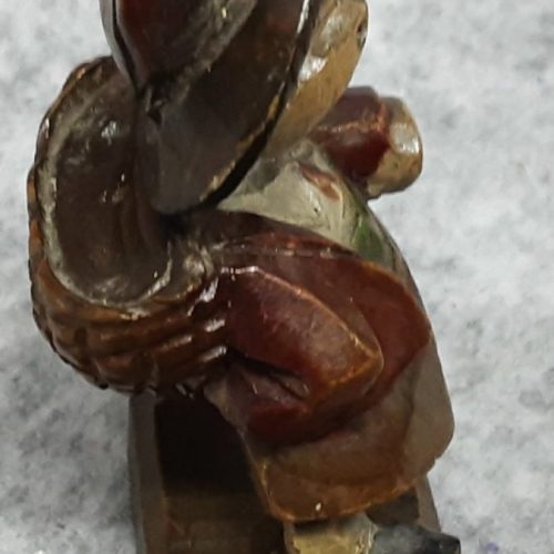 Anri Wood Carving Hand Painted Treen Tyrolean Spa Boy Singing Hiking - Image 6