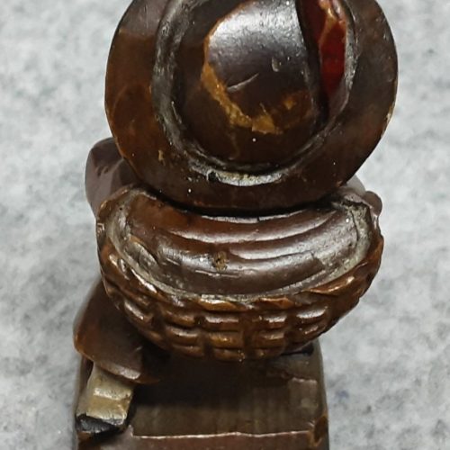 Anri Wood Carving Hand Painted Treen Tyrolean Spa Boy Singing Hiking - Image 5