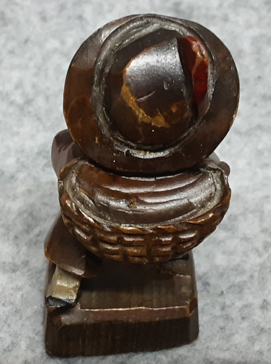 Anri Wood Carving Hand Painted Treen Tyrolean Spa Boy Singing Hiking - Image 5