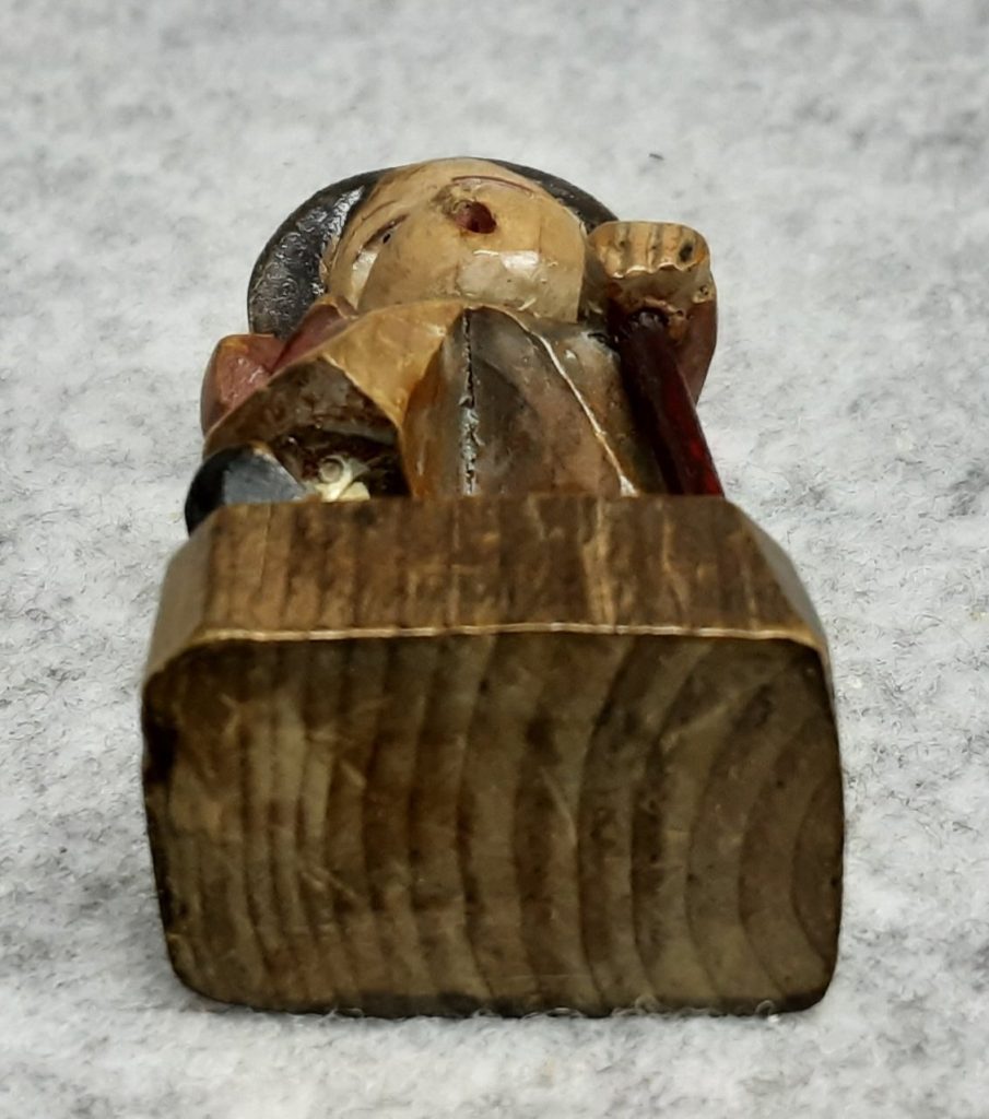 Anri Wood Carving Hand Painted Treen Tyrolean Spa Boy Singing Hiking