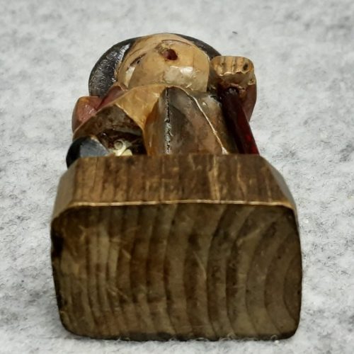 Anri Wood Carving Hand Painted Treen Tyrolean Spa Boy Singing Hiking - Image 3