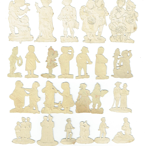 Die Cut Paper Scrap Various Children German 1880s Victorian Antique - Image 2