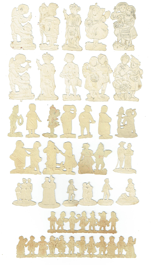 Die Cut Paper Scrap Various Children German 1880s Victorian Antique