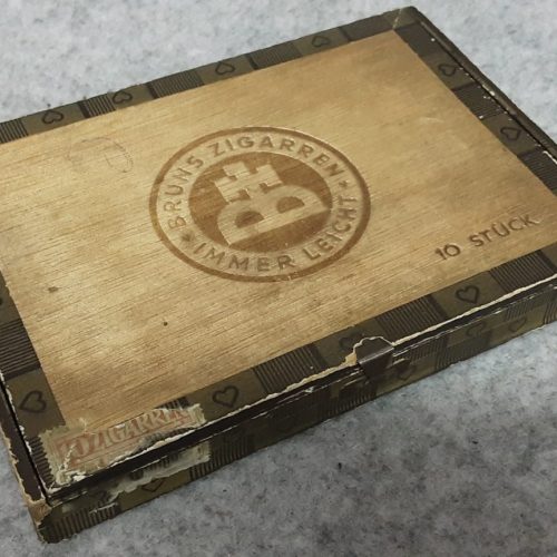 Tobacco Cigar Box EMPTY Wooden Bruns Zigarren Immer Leicht Vintage - Image 1