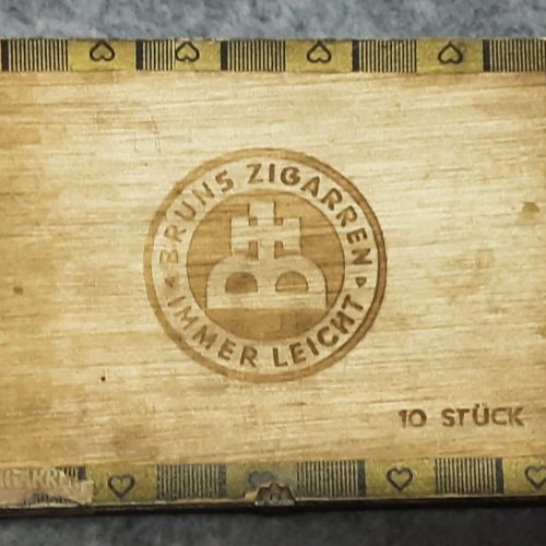 Tobacco Cigar Box EMPTY Wooden Bruns Zigarren Immer Leicht Vintage - Image 5
