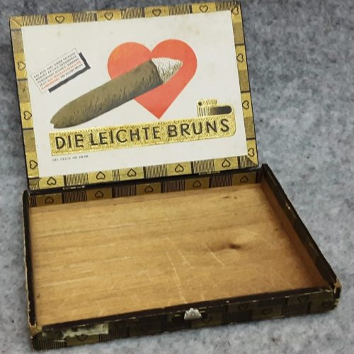 Tobacco Cigar Box EMPTY Wooden Bruns Zigarren Immer Leicht Vintage - Image 3