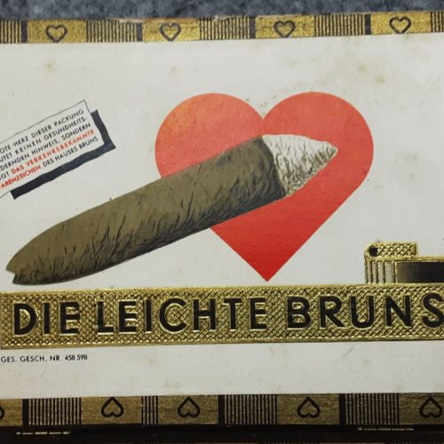 Tobacco Cigar Box EMPTY Wooden Bruns Zigarren Immer Leicht Vintage - Image 2