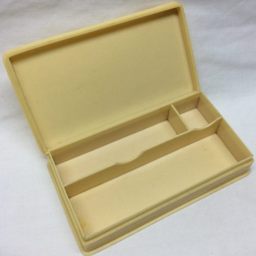 Celluloid Vanity Box Plain Ivoreen Manicure Tool Accessories Antique - Image 1