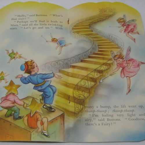 Children's Rhyming Story Book BUTTONS Shaped Cuddly Cut Book Vintage 1950's - Image 3