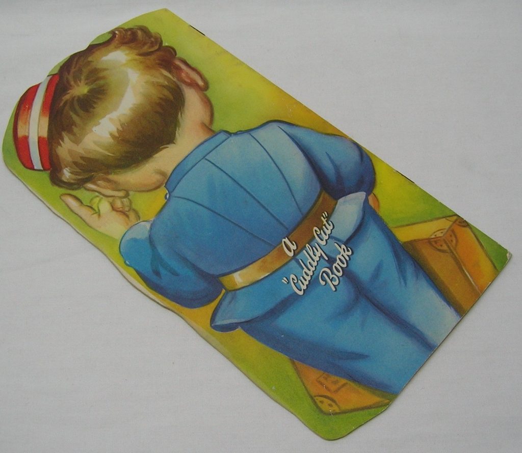 Children's Rhyming Story Book BUTTONS Shaped Cuddly Cut Book Vintage 1950's
