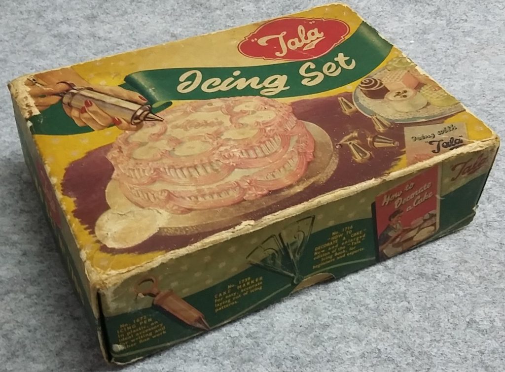 TALA Icing Set No.1705 Pink Syringe Handle Six Tubes Leaflet Boxed Vintage 1950s