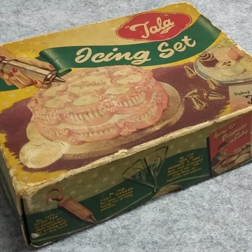 TALA Icing Set No.1705 Pink Syringe Handle Six Tubes Leaflet Boxed Vintage 1950s - Image 1